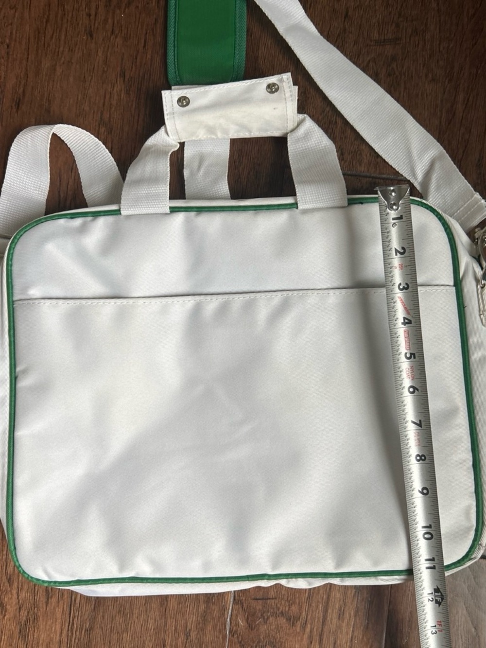 Lacoste White and Green Men's Crossbody Messenger Bag - Picture 4 of 7